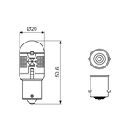 BOSCH Indicator Bulb - 12V 1W P21W LED Retrofit 6000K (1987301517)