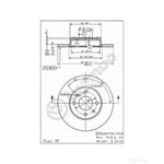 Brembo Prime Line Solid Brake Disc (08.4917.10) Fits: Alfa Romeo Rear Axle