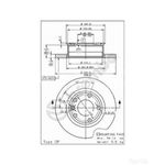 Brembo Prime Line Solid Brake Disc (08.5497.10) Fits: VW Front Axle