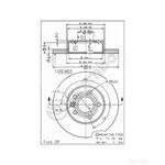 Brembo Prime Line Solid Brake Disc (08.7132.10) Fits: VW Front Axle