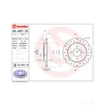 Brembo Xtra Line Solid Brake Disc - Drilled (08.4931.2X) Rear Axle