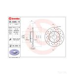 Brembo Xtra Line Solid Brake Disc - Drilled (08.5085.1X) Rear Axle