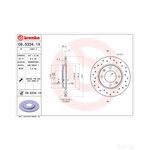 Brembo Xtra Line Solid Brake Disc - Drilled (08.5334.1X) Rear Axle