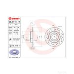 Brembo Xtra Line Solid Brake Disc - Drilled (08.9148.1X)