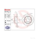 Brembo Xtra Line Solid Brake Disc - Drilled (08.9787.1X) Fits: BMW