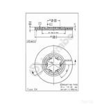 Brembo Prime Line Vented Brake Disc (09.5957.10) Fits: Mazda Front Axle
