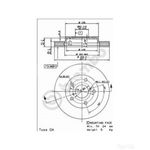 Brembo Prime Line Vented Brake Disc (09.9085.10) Fits: Toyota Front Axle