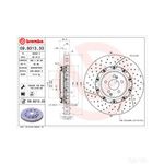 BREMBO Drilled and Grooved Floating Brake Disc 09.9313.33