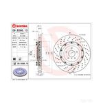 Brembo Prime Line Floating Vented Brake Disc - Drilled (09.B386.13) Fits: Nissan Front Axle