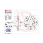 Brembo Xtra Line Vented Brake Disc - Drilled (09.7702.1X) Fits: BMW