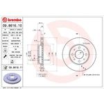 Brembo Prime Line UV Coated Vented Brake Disc (09.8616.11)