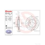 Brembo Xtra Line Vented Brake Disc - Drilled (09.A761.1X) Fits: Mini