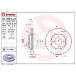 BREMBO Easy Check Pair Vented Brake Discs 09.A968.24