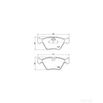 BREMBO Front Brake Pad Set (P06022) Fits: BMW 5 E39