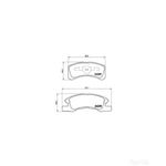 BREMBO Front Brake Pad Set (P16011) Fits: DAIHATSU