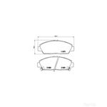 BREMBO Front Brake Pad Set (P28021) Fits: HONDA & ROVER