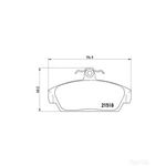 BREMBO Front Brake Pad Set (P52015) Fits: ROVER