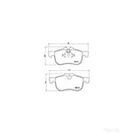 BREMBO Front Brake Pad Set (P52017) Fits: ROVER