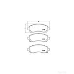 BREMBO Front Brake Pad Set (P78009) Fits: SUBARU