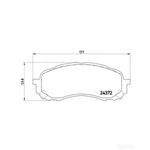 BREMBO Front Brake Pad Set (P78015) Fits: SUBARU