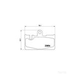 BREMBO Rear Brake Pad Set (P83059) Fits: LEXUS LS FE