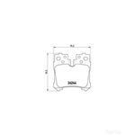 BREMBO Rear Brake Pad Set (P83076) Fits: LEXUS