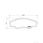 BREMBO Front Brake Pad Set (P83096) Fits: TOYOTA