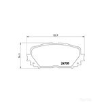 BREMBO Front Brake Pad Set (P83101) Fits: TOYOTA