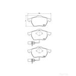 BREMBO Front Brake Pad Set (P85037) Fits: AUDI
