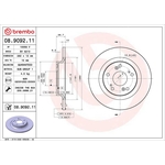 Brembo Prime Line UV Coated Solid Brake Disc (08.9092.11) Fits: Honda