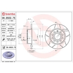 Brembo Xtra Line Max Solid Brake Disc - Slotted (08.9502.75)