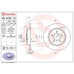 Brembo Prime Line UV Coated Solid Brake Disc (08.A725.11) Fits: Ford