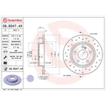 Brembo Xtra Line Solid Brake Disc - Drilled (08.B347.4X) Fits: Mercedes