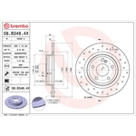 Brembo Xtra Line Solid Brake Disc - Drilled (08.B348.4X) Fits: Mercedes