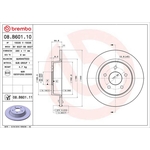 Brembo Prime Line UV Coated Solid Brake Disc (08.B601.11) Fits: Ford