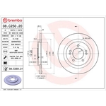 Brembo Prime Line UV Coated Solid Brake Disc (08.C250.21) Fits: Hyundai
