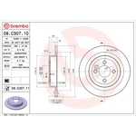 Brembo Prime Line UV Coated Solid Brake Disc (08.C307.11) Fits: Mini