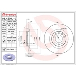 Brembo Prime Line UV Coated Solid Brake Disc (08.C309.11)