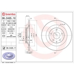 Brembo Prime Line UV Coated Solid Brake Disc (08.C425.11) Fits: Mazda