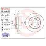 Brembo Prime Line UV Coated Solid Brake Disc (08.D046.11) Fits: Mercedes