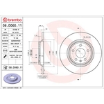 Brembo Prime Line UV Coated Solid Brake Disc (08.D060.11) Fits: Audi