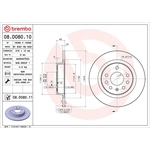 Brembo Prime Line UV Coated Solid Brake Disc (08.D080.11) Fits: Vauxhall
