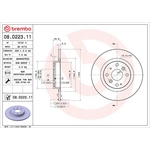 Brembo Prime Line UV Coated Solid Brake Disc (08.D223.11) Fits: Mazda