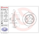 Brembo Prime Line UV Coated Solid Brake Disc (08.D445.11)