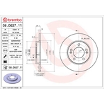 Brembo Prime Line UV Coated Solid Brake Disc (08.D627.11)