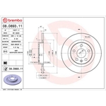 Brembo Prime Line UV Coated Solid Brake Disc (08.D893.11)