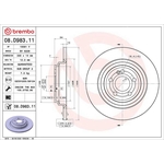 Brembo Prime Line UV Coated Solid Brake Disc (08.D983.11) Fits: Mercedes