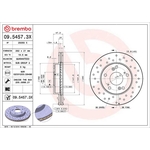 Brembo Xtra Line Vented Brake Disc - Drilled (09.5457.3X) Fits: Honda