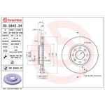 Brembo Prime Line UV Coated Vented Brake Disc (09.5843.31)
