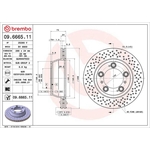 Brembo Prime Line UV Coated Vented Brake Disc - Drilled (09.6665.11) Fits: Porsche